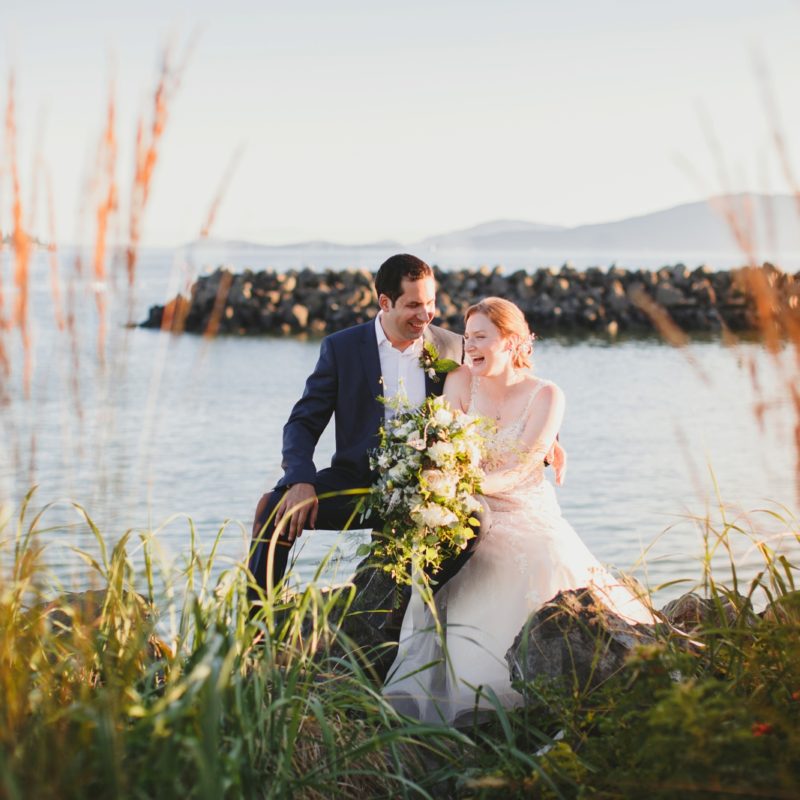 Bellwether Hotel wedding sunset by Jagger Photography